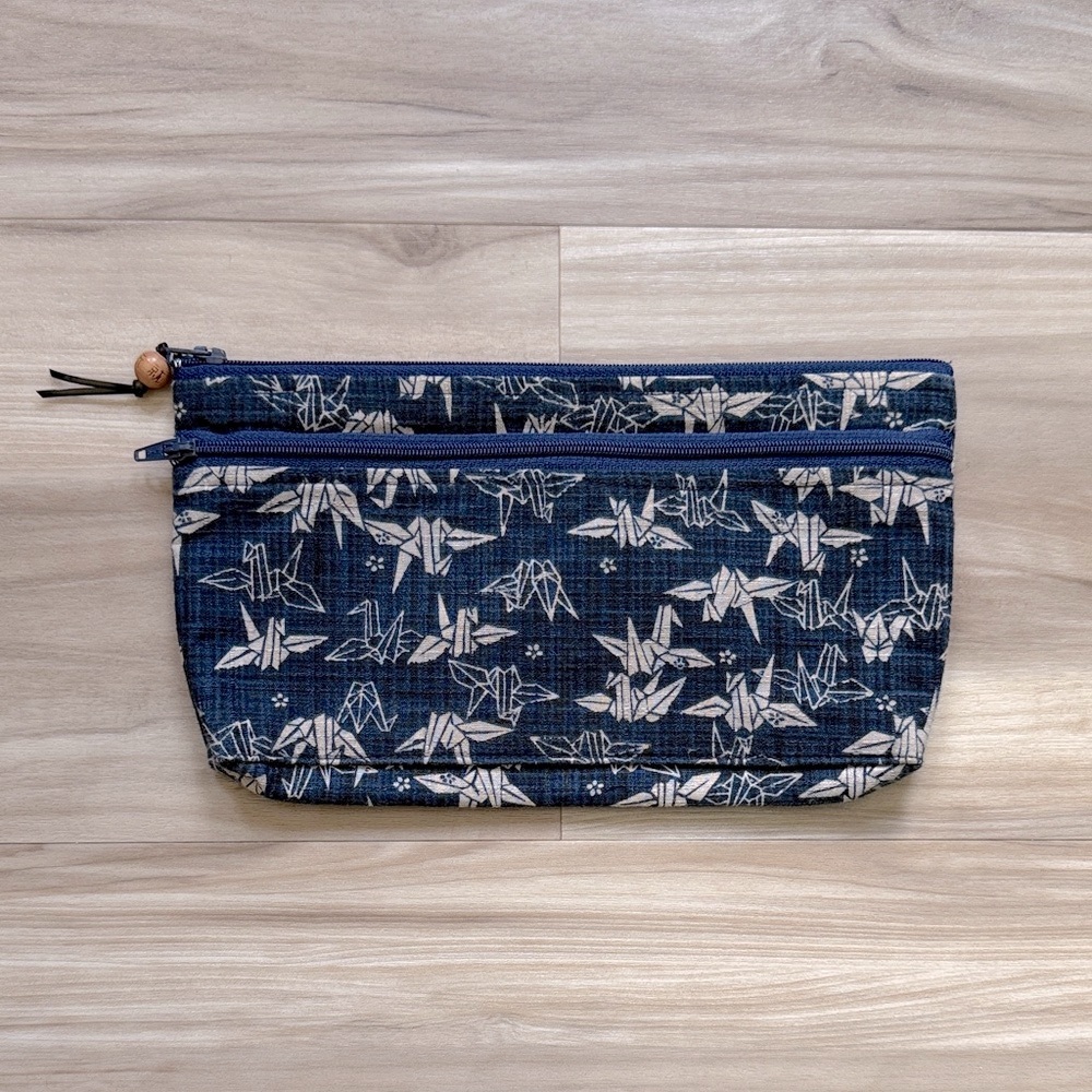 Zipper Pouch - Origami Crane Print